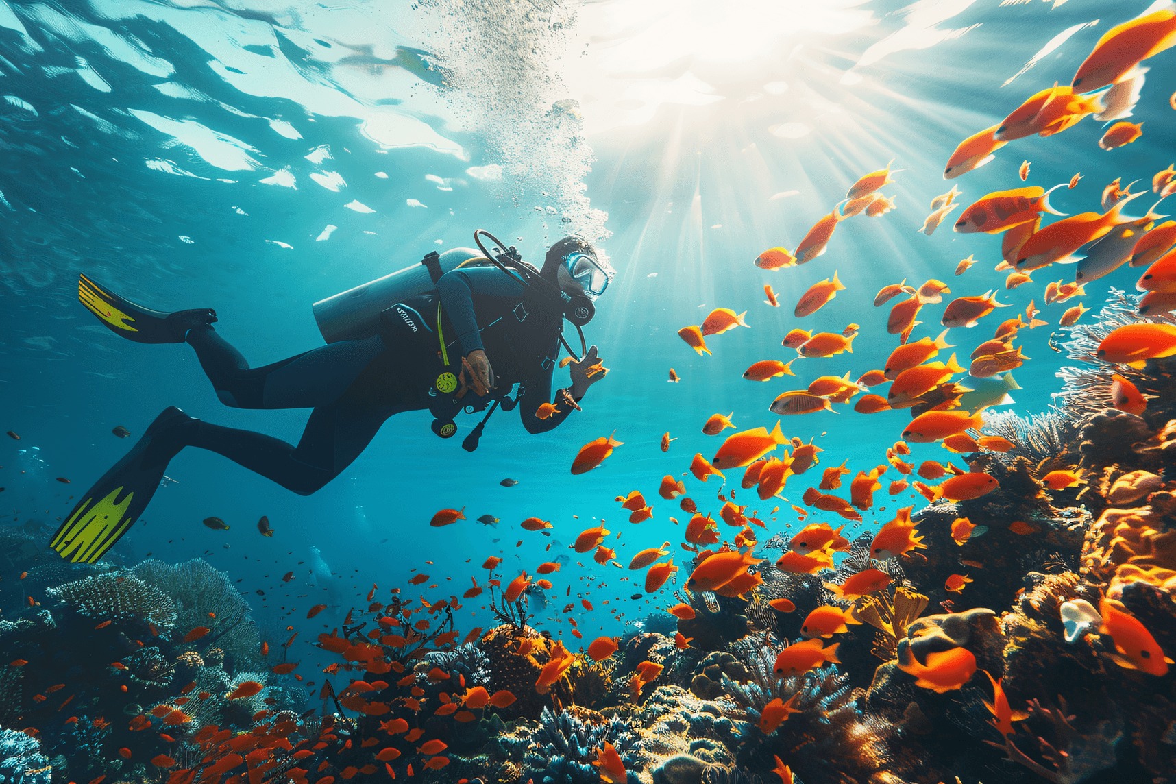 在海里潛水，你可以當(dāng)眾尿尿，但絕不可以摸魚，更不能踢珊瑚！